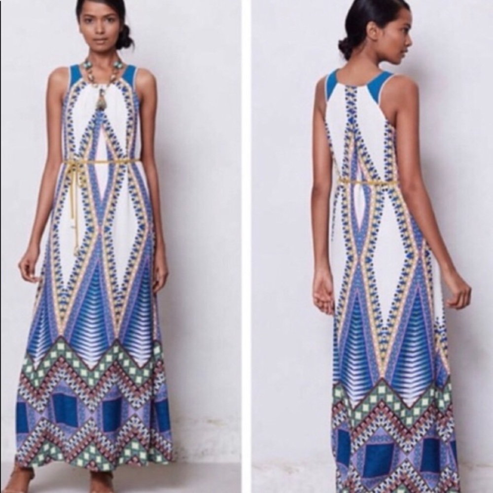 SZ. O Anthropologie Maeve Pak Pao Geometric Dress